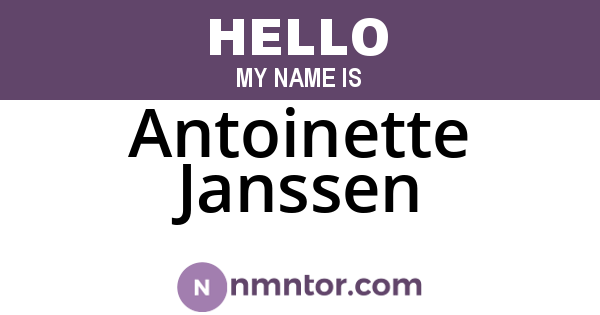 Antoinette Janssen