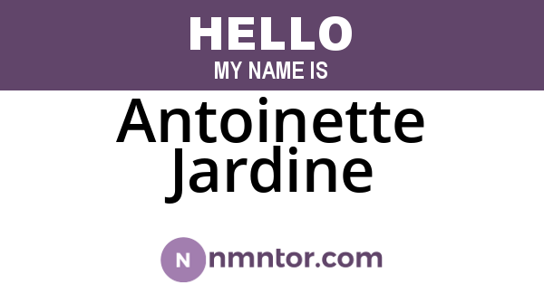 Antoinette Jardine