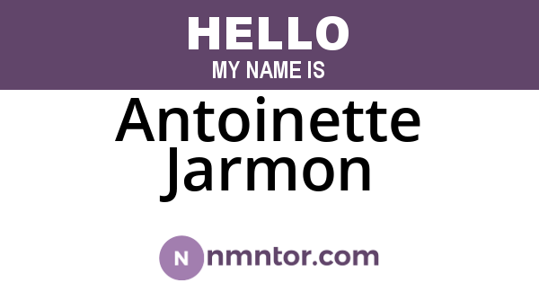 Antoinette Jarmon