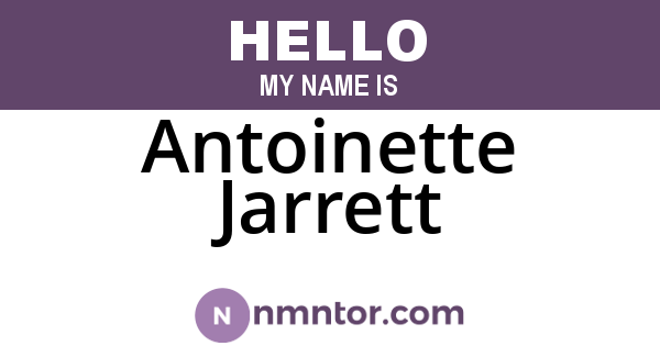 Antoinette Jarrett