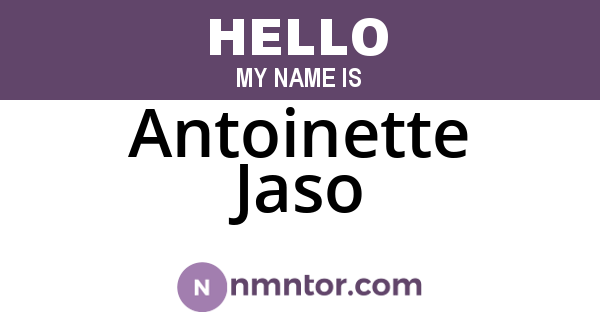 Antoinette Jaso
