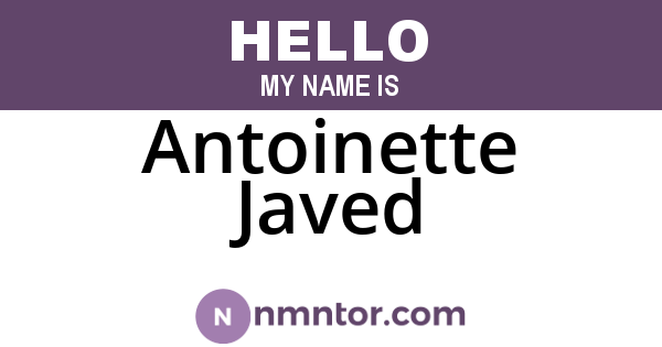 Antoinette Javed