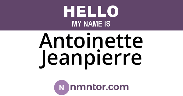 Antoinette Jeanpierre