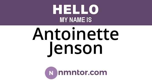 Antoinette Jenson