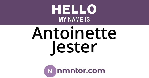 Antoinette Jester