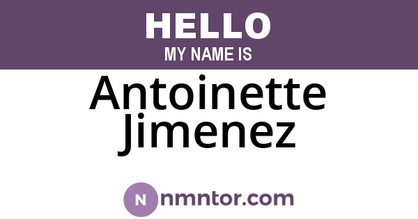 Antoinette Jimenez