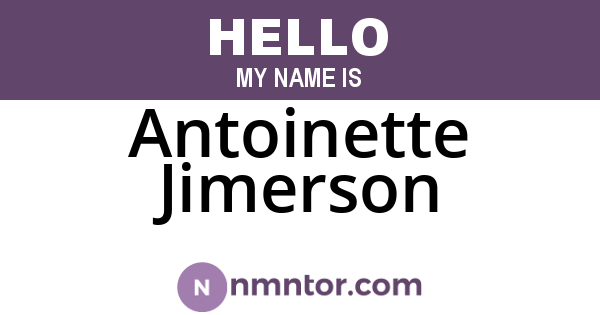 Antoinette Jimerson