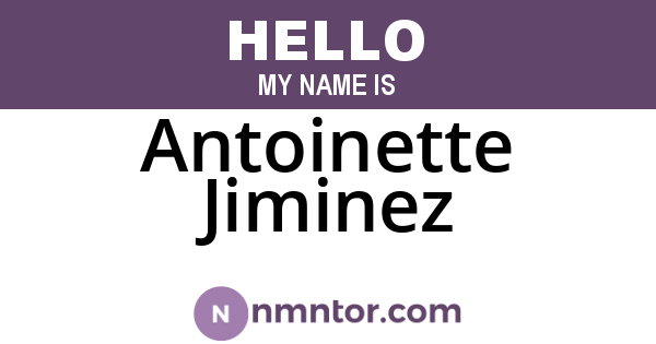 Antoinette Jiminez