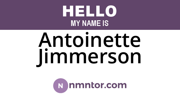 Antoinette Jimmerson
