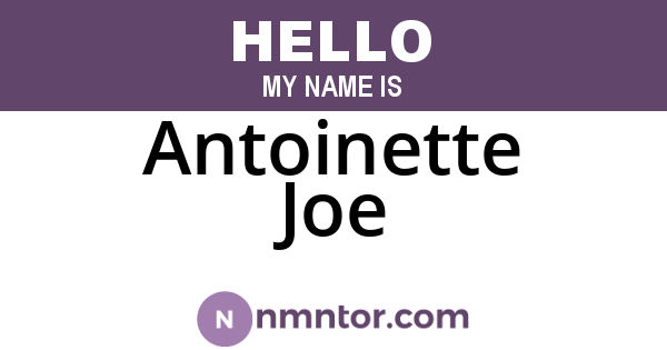 Antoinette Joe
