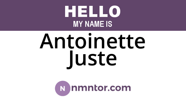 Antoinette Juste