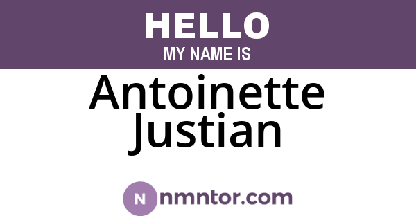 Antoinette Justian