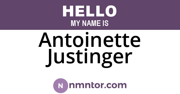 Antoinette Justinger