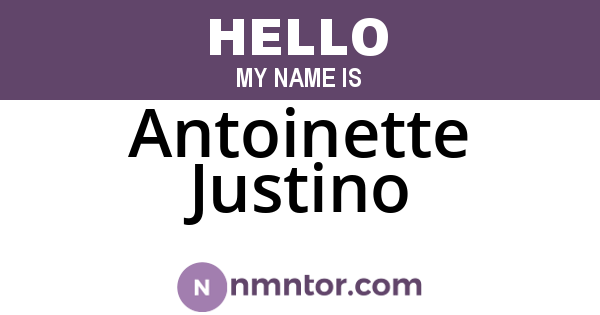 Antoinette Justino