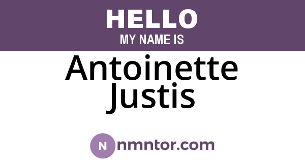 Antoinette Justis