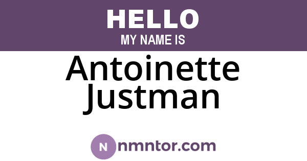 Antoinette Justman