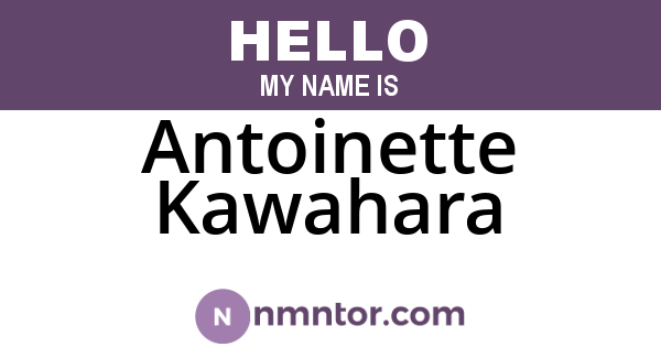 Antoinette Kawahara