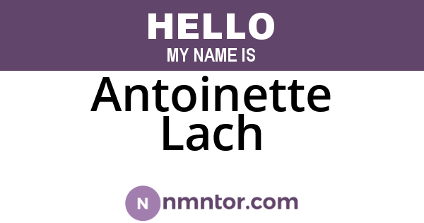 Antoinette Lach