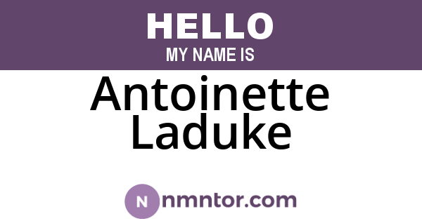 Antoinette Laduke