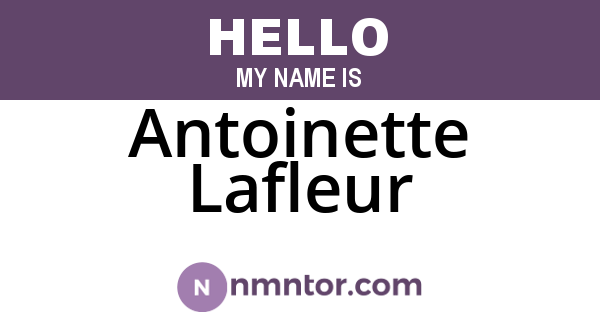 Antoinette Lafleur