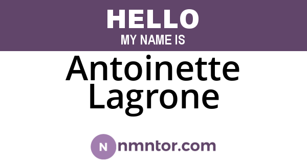 Antoinette Lagrone