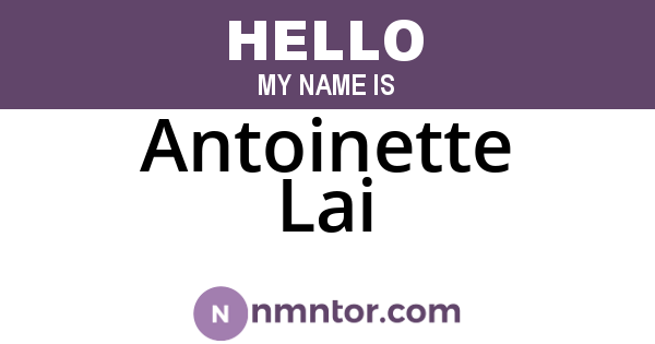 Antoinette Lai