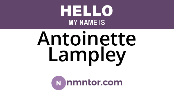 Antoinette Lampley