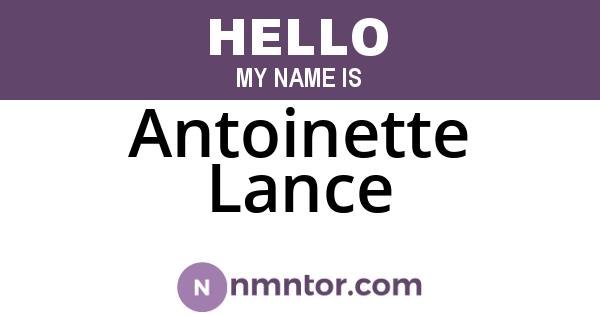 Antoinette Lance