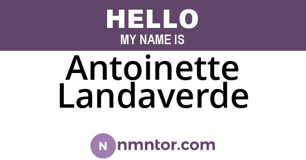 Antoinette Landaverde