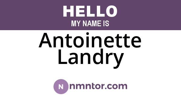 Antoinette Landry