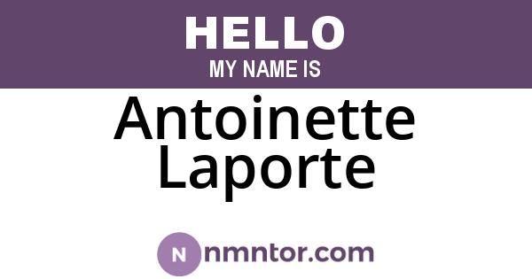 Antoinette Laporte