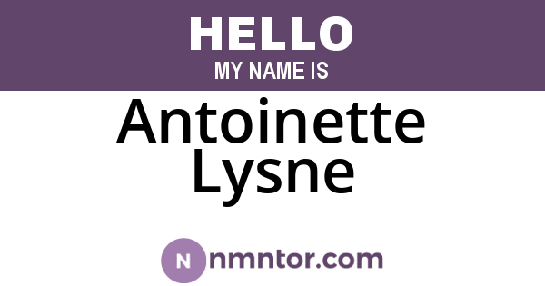 Antoinette Lysne