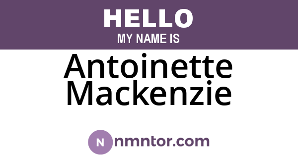 Antoinette Mackenzie