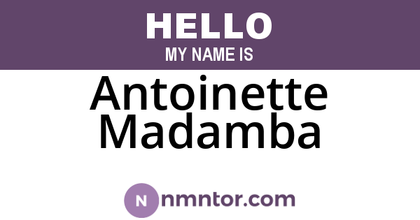 Antoinette Madamba