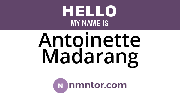 Antoinette Madarang