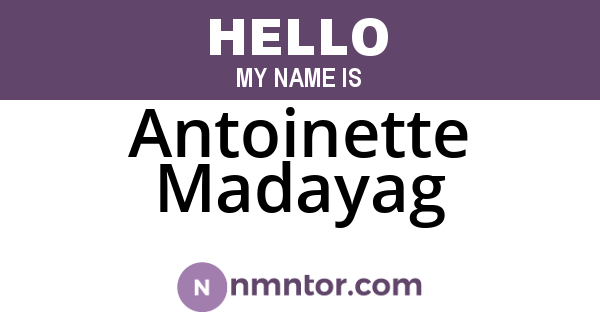 Antoinette Madayag