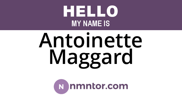 Antoinette Maggard