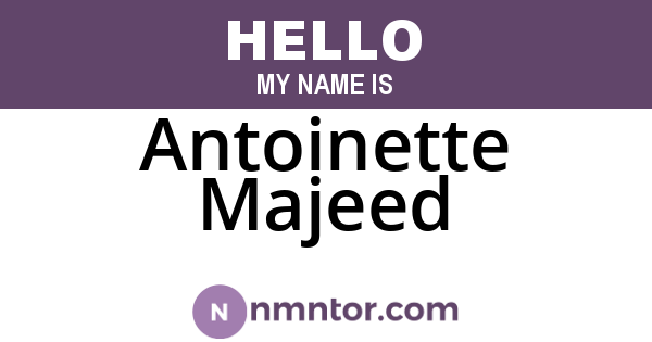 Antoinette Majeed
