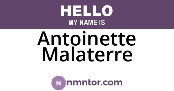 Antoinette Malaterre