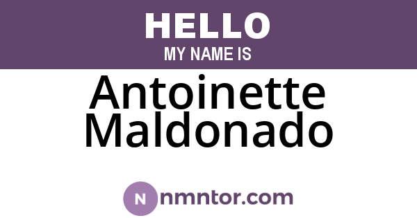 Antoinette Maldonado