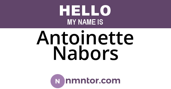 Antoinette Nabors