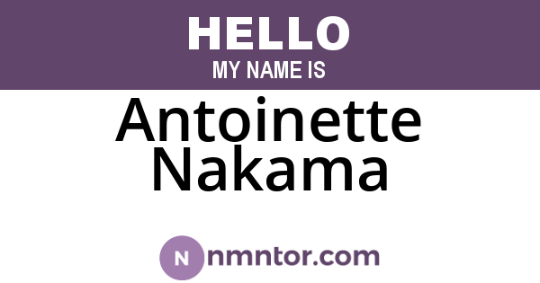 Antoinette Nakama