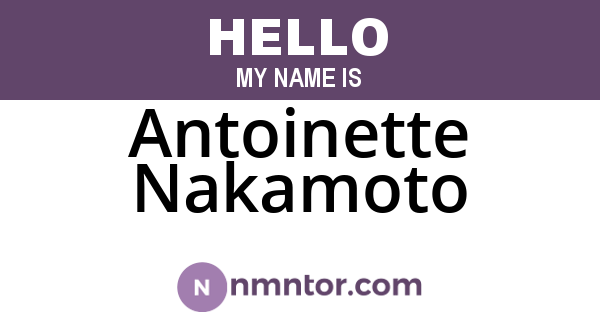 Antoinette Nakamoto
