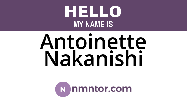 Antoinette Nakanishi