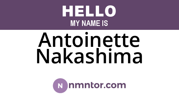 Antoinette Nakashima