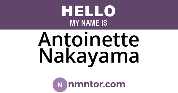 Antoinette Nakayama
