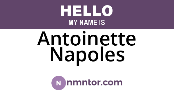 Antoinette Napoles