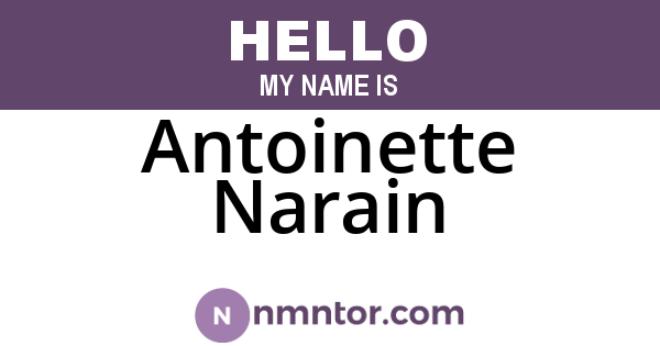 Antoinette Narain