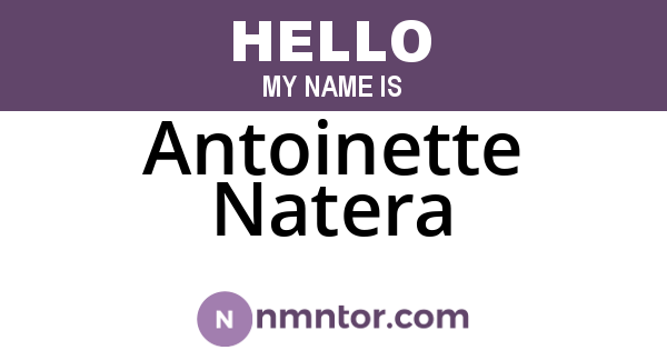 Antoinette Natera