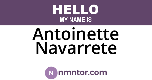 Antoinette Navarrete